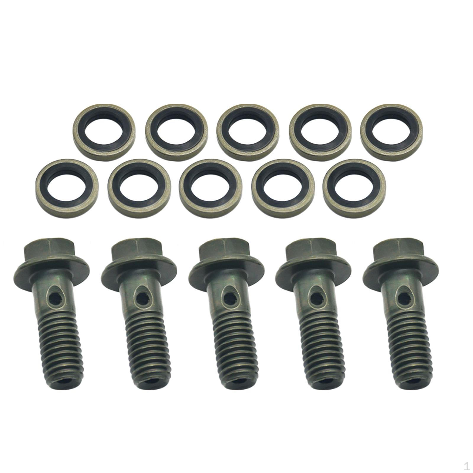 

Banjo Bolt Tube Tubing Screws Easy Installation 1 Set Metal Fittings Fuel Line Adapter Oil Hose 8MM
