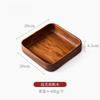 Ru Han Hand-painted Walnut Wood Deep Round Tray