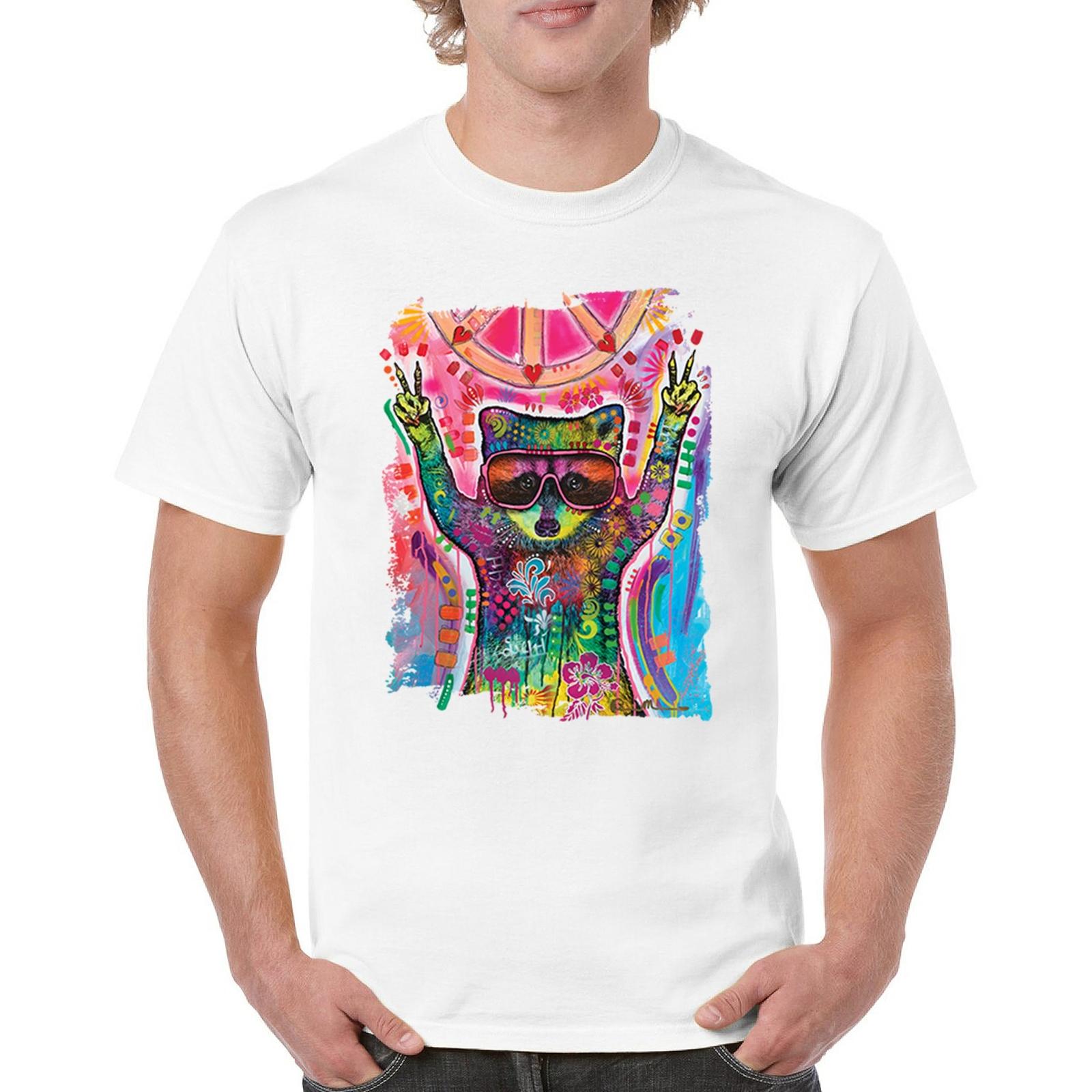 Dean Russo Cosmic Trash Panda T-shirt Funny Weird Hippie Men s Tee S