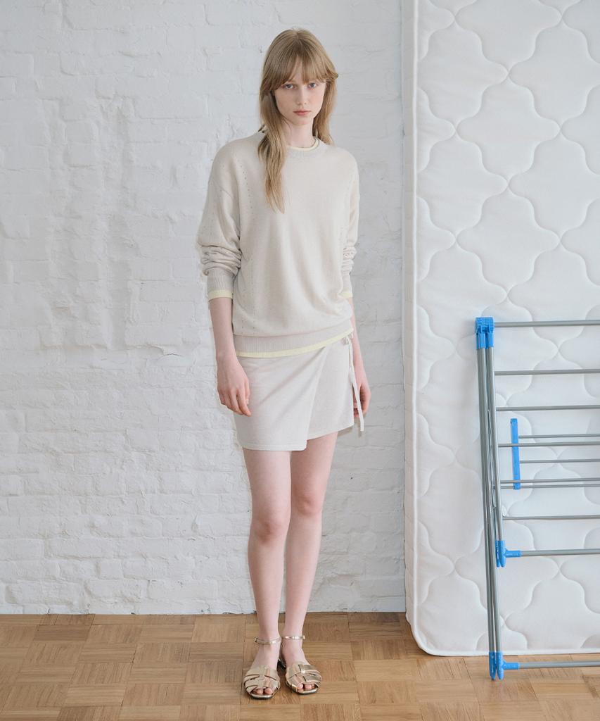 Sinun Sheer Layered Skirt (Light Grey)