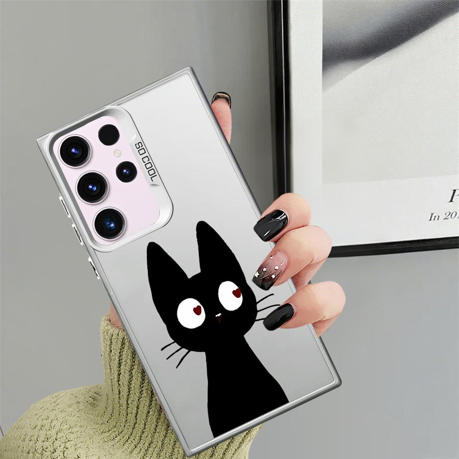 Cute Lucky Cat Case for Samsung Galaxy S25 S20 FE S22 Ultra S24 FE S25Edge S23 S21 Note 20 Ultra Phone Cover