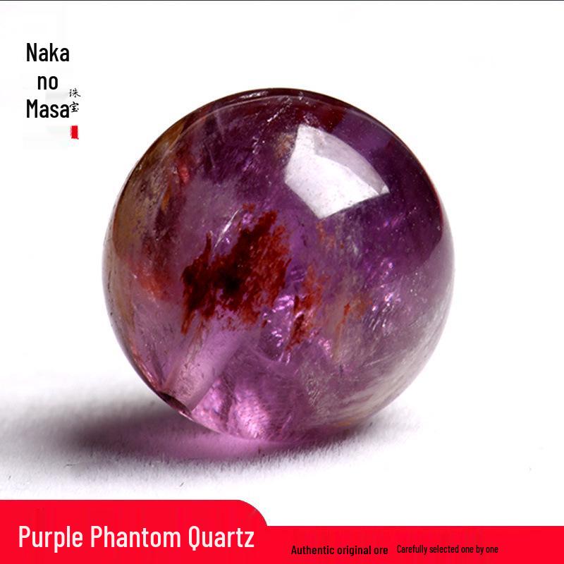 

Браслет из круглых бусин Аврора 23 Высокоэнергетический Фиолетовый Фантом для мужчин и женщин Natural Purple Phantom 8mm Single Bead