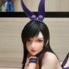 Final Fantasy VII Tifa Bunny Girl Figure Lying Pose Anime Statue PVC Desktop Collectible Adult Toy