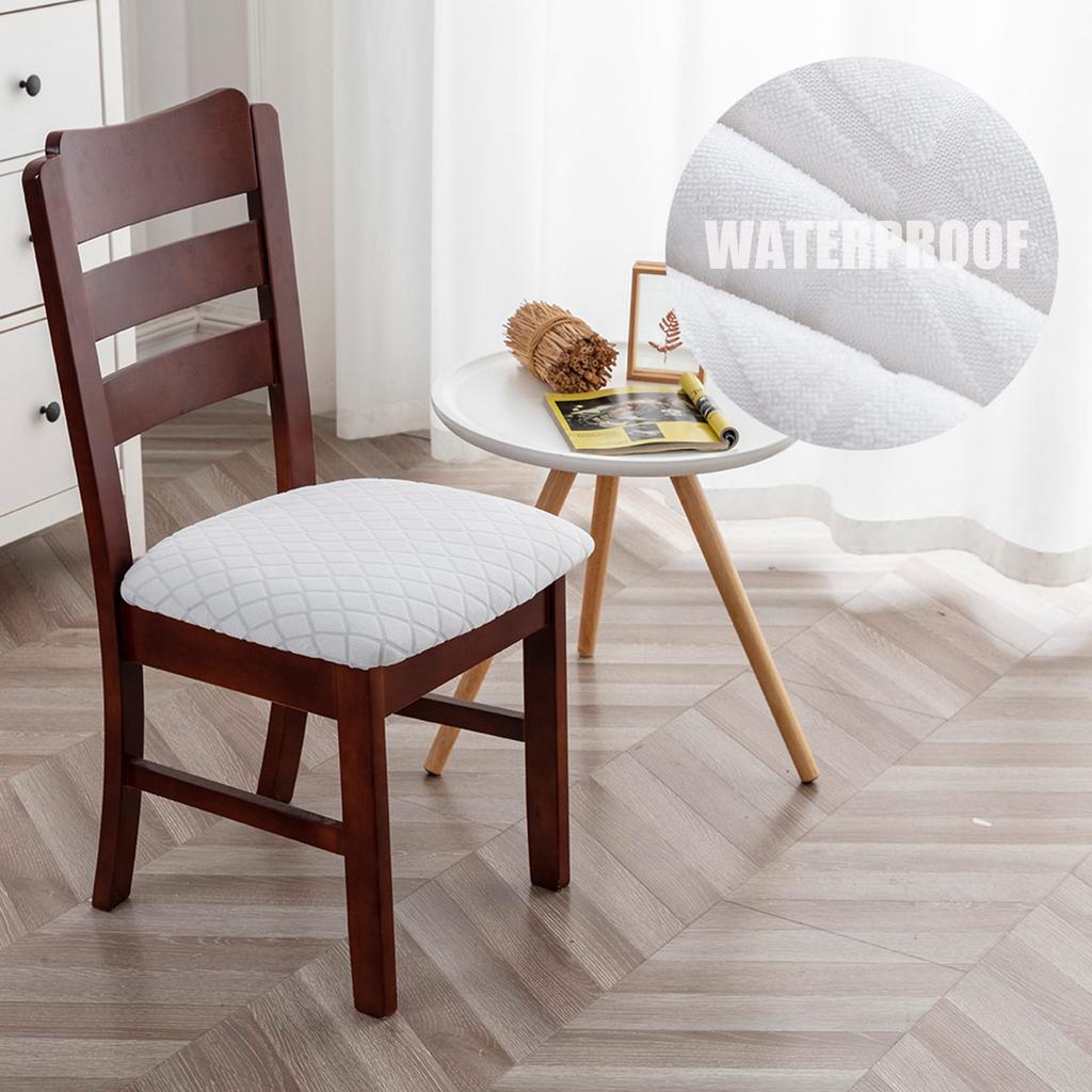 1pc Waterproof Dining Room Chair Cover Seat Covers Spandex Removable Washable Elastic Seat Covers For Dining Home Hotel