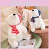 Polar Bear Plush Toy Christmas Edition With Short Plush For Kid And Holiday Gift