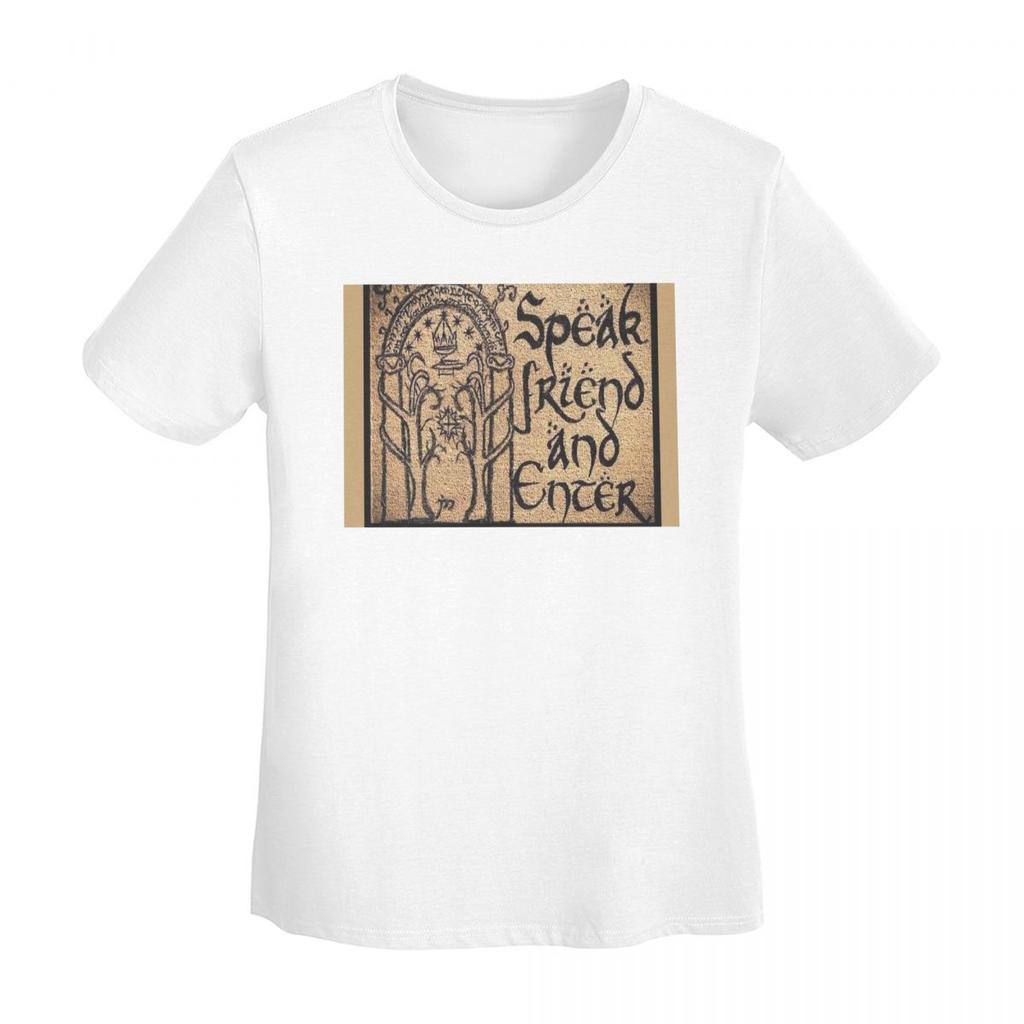 Speak Friend And Enter 60x90 TShirt Women Short Sleeve T Shirts ONeck Streetwear Cotton Summer Tees Streetwear