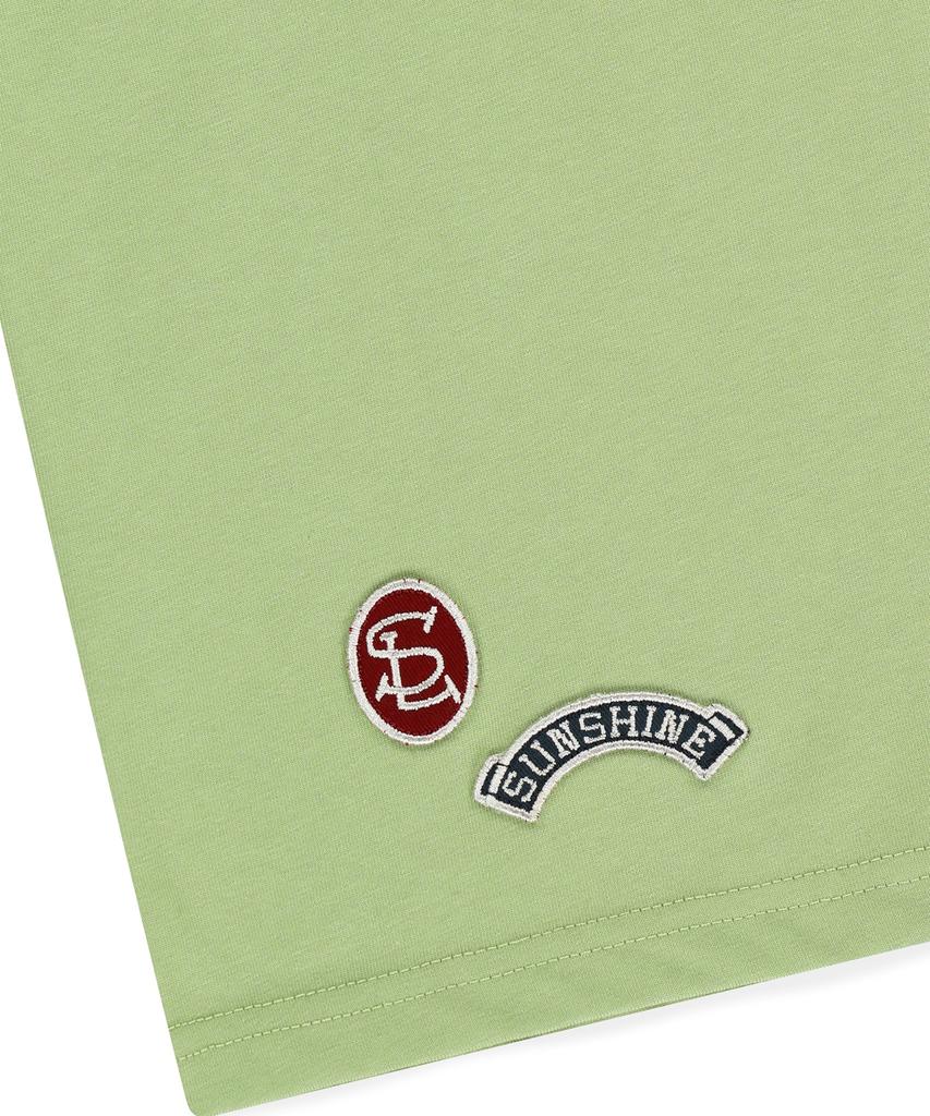 Sun Love Multi Patch Ringer Tee Light Olive