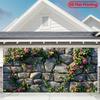 1 Piece, 2D Flat Floral Stone Wall Themed Party Banner, Suitable for Parties and Photo Studio Props, Wsj