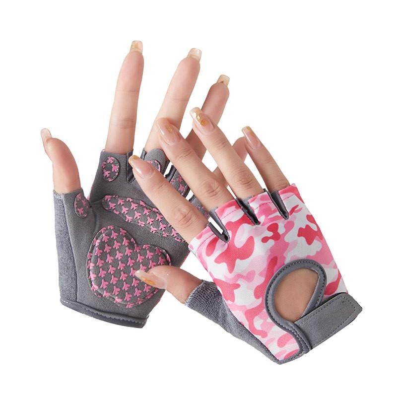 Kids Half-Finger Skateboarding Gloves Outdoor Cycling Gym Training Playground Bars Anti-Slip Ice Silk Sport