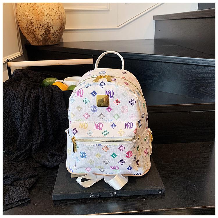 

Рюкзак 2025 Новый Женский Рюкзак Студенческая Школьная Сумка Модный Повседневный Рюкзак на Молнии Женская Сумка Жена Девушка белый