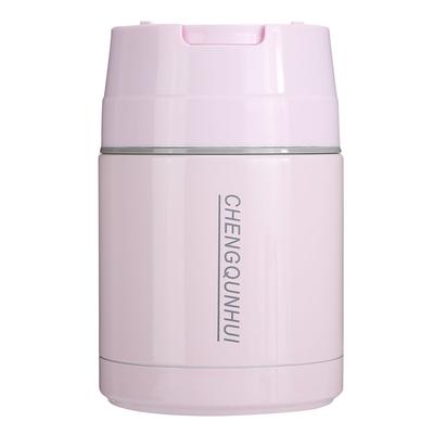 800ml Aço Inoxidável Portátil Vácuo Térmico Copo Pote Marmita Recipiente de Alimentos Isolado Rosa