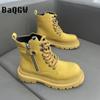 Fashion Autumn New Arrival Fashion Casual British Style Designer Motorcycle Boots Comfortable High Quality Winter Warm Lace Up Men Shoes