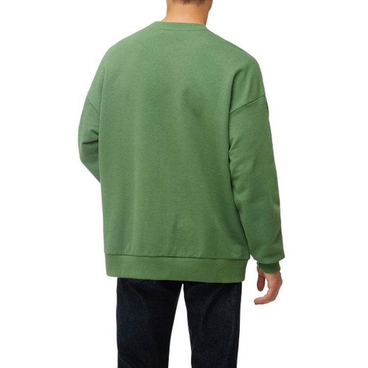 Puma Solid Color Logo Crew Neck Sweatshirt Unisex Tops Green 532241-67