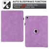 For iPad Mini (2024)/(2021) Case Rotating Stand Solid Color PU Leather Tablet Cover