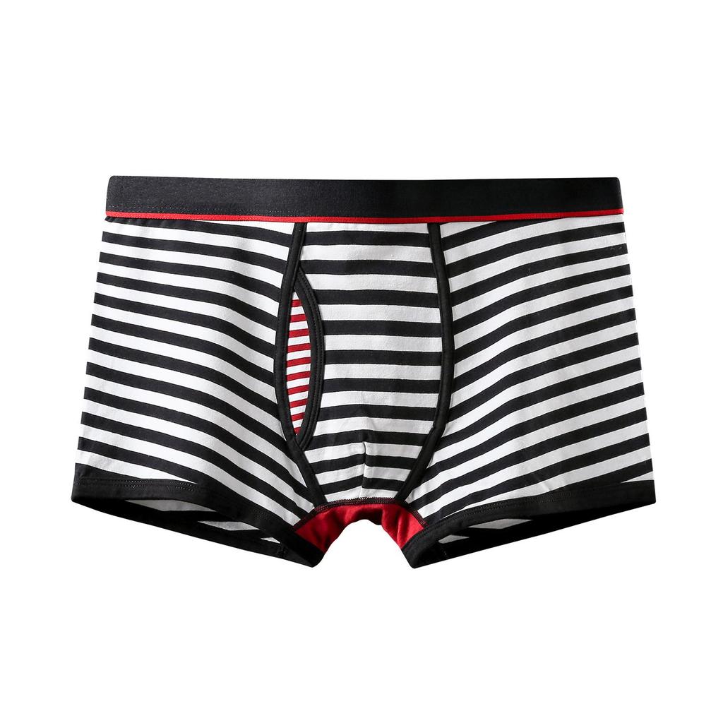 Men's Underwear Stripe Panties U-protruding Boxers Briefs Fashion Knickers Underpant Undies Boxer Shorts M L XL XXL XXXL