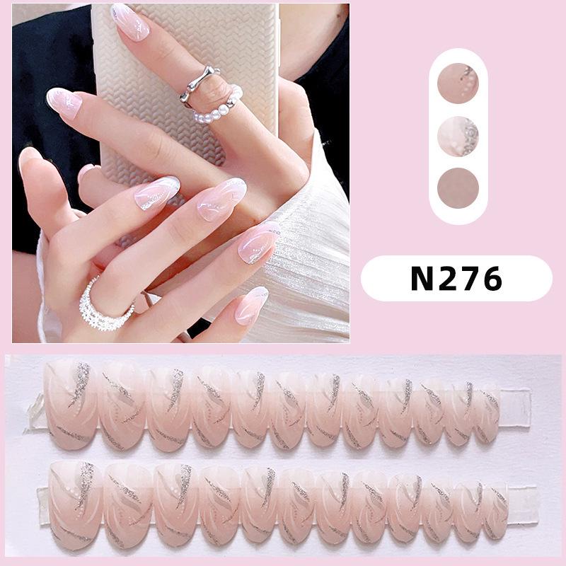 

Wearable Minimalist False Nail Art Set - 24 Removable Pieces per Box