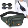 Men’s Waterproof Waist Bag Large Capacity Crossbody Sling Bag Multi Pocket Belt Bag Outdoor Travel Chest Pack