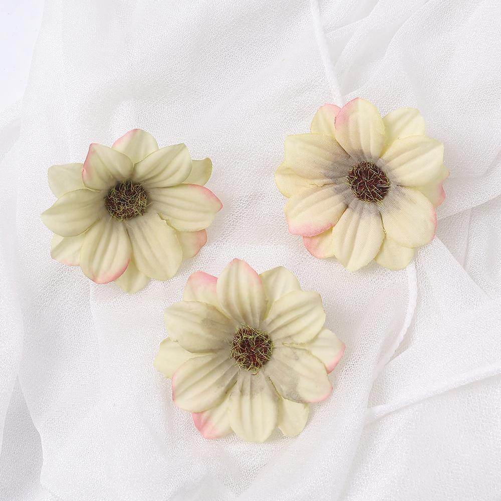 10/20 Stück Künstliche Doppelschichtige Sonnenseide Simulationsblumen Wohnzimmer Küchendekoration Zimmer Hochzeitsdeko DIY-Zubehör