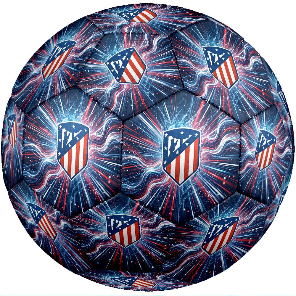 Atletico Madrid Theme Soccer Ball Size 5 Soccer Ball Soft Touch Professional Training Football for Outdoor Sports