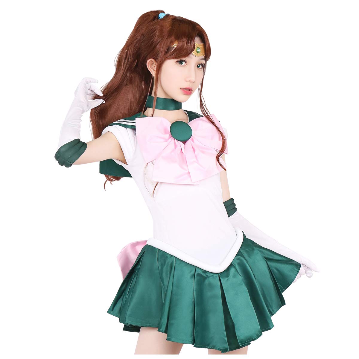 

Костюм для косплея Сейлор Мун, изготовленный из эластичной ткани, больших размеров, Сейлор Макото [Фудзитацу] Комплект, ткань типа купальника, комплект из одной части, размер, мужской S-M, 3L,