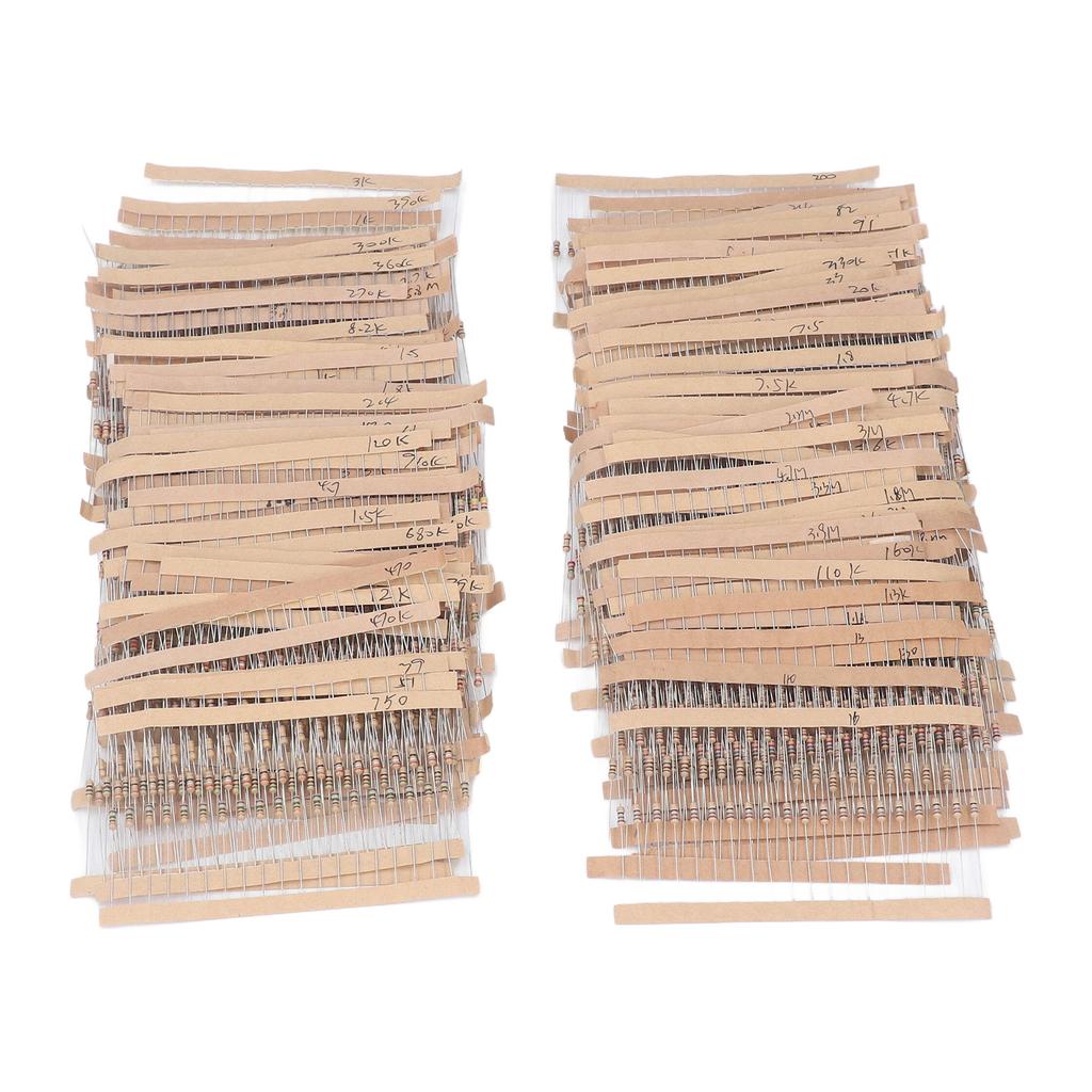 3120Pcs Carbon Film Resistor Assortment Kit 156 Values 1 Ohm ?10M Ohm  with 5percent  14W for DIY Projects and
