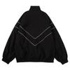 Jachete hip hop cu dungi reflectorizante pentru bărbați, Harajuku, cu fermoar, patchwork, îmbrăcăminte de vânt, ocazional, largi, varsity, unisex, albastru