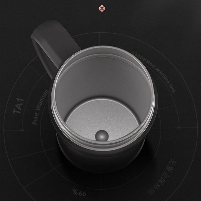 550ml Pure Titanium Thermos Cup with Handle Double Layer Vacuum Flask High Grade Gift Drinkware Tea Mug Business Water Bottle