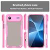 For iPhone Air Case PC + TPU Semi-Transparent Frosted Finish Protective Phone Cover