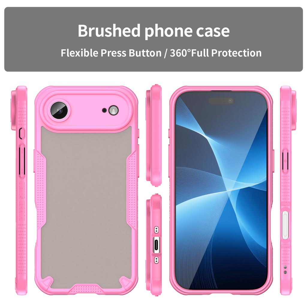 For iPhone Air Case PC + TPU Semi-Transparent Frosted Finish Protective Phone Cover