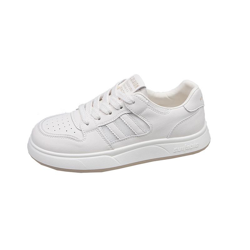 Casual Women's Shoes Are Versatile and Super Hot 2025 Summer Shoes Thin Little White Shoes Women's New Flat Bottom Mesh Breathable