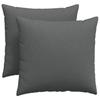 Sofa Cushions 2 Pcs Dark Grey 45 X 45 Cm Fabric