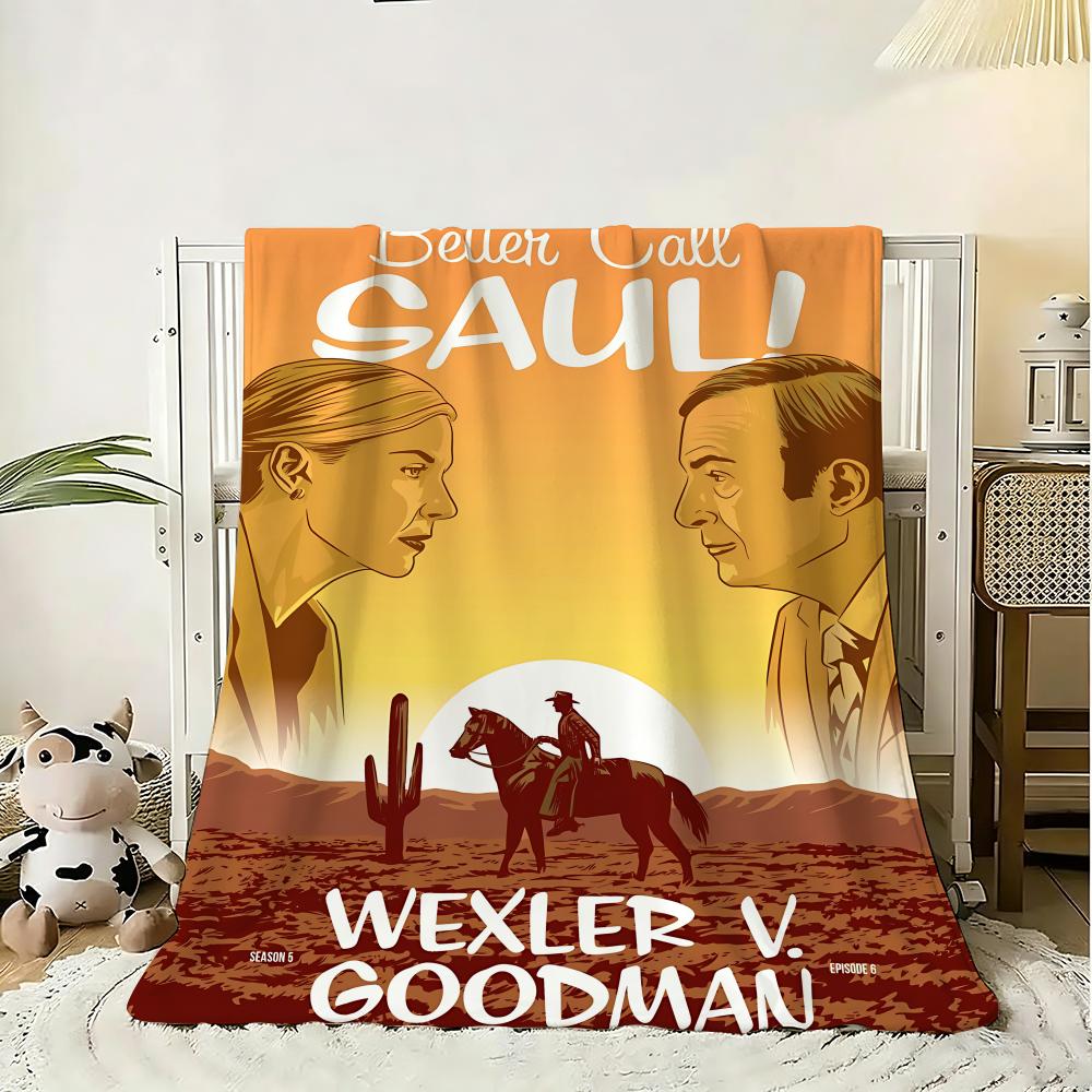 Classic Movie Better Call Saul Throw 240g Flannel Blanket Lightweight Soft Skin-friendly Summer Thin Throw Blanket