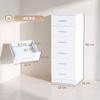 6 Drawer Dresser Tall Chest Of Drawers For Bedroom With Anti Tip 40x40x110 Cm White