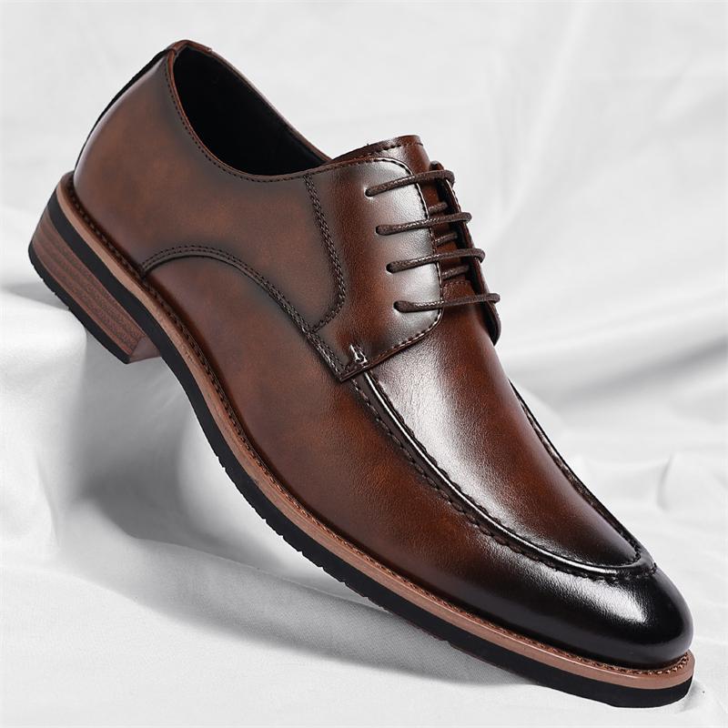 New Fashion Mens Solid-Color Oxford Shoes Business Formal Shoes Comfortable Casual Shoes Dress Party Derby Footwear Man Sneakers