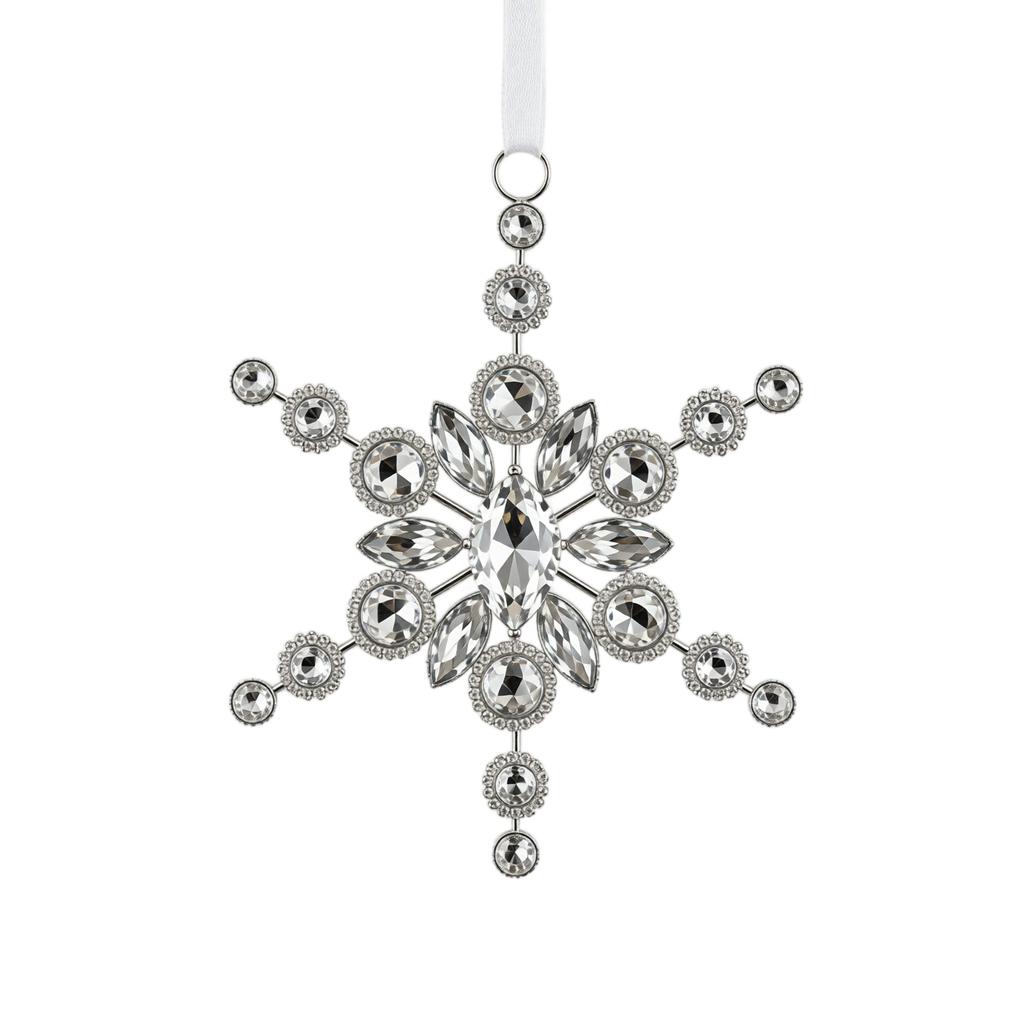 Christmas Snowflake Ornaments and Acrylic Hanging Decorations for Christmas Tree and Window Displays