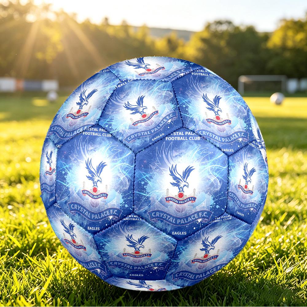 Pallone da Calcio Stampato Crystal Palace Taglia 5, Antiscivolo, Pallone da Partita per Adulti, Souvenir per i tifosi di Calcio