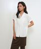 GENERALIDEA Seersucker Collar Half Shirt [White] / Gf2Lsh518