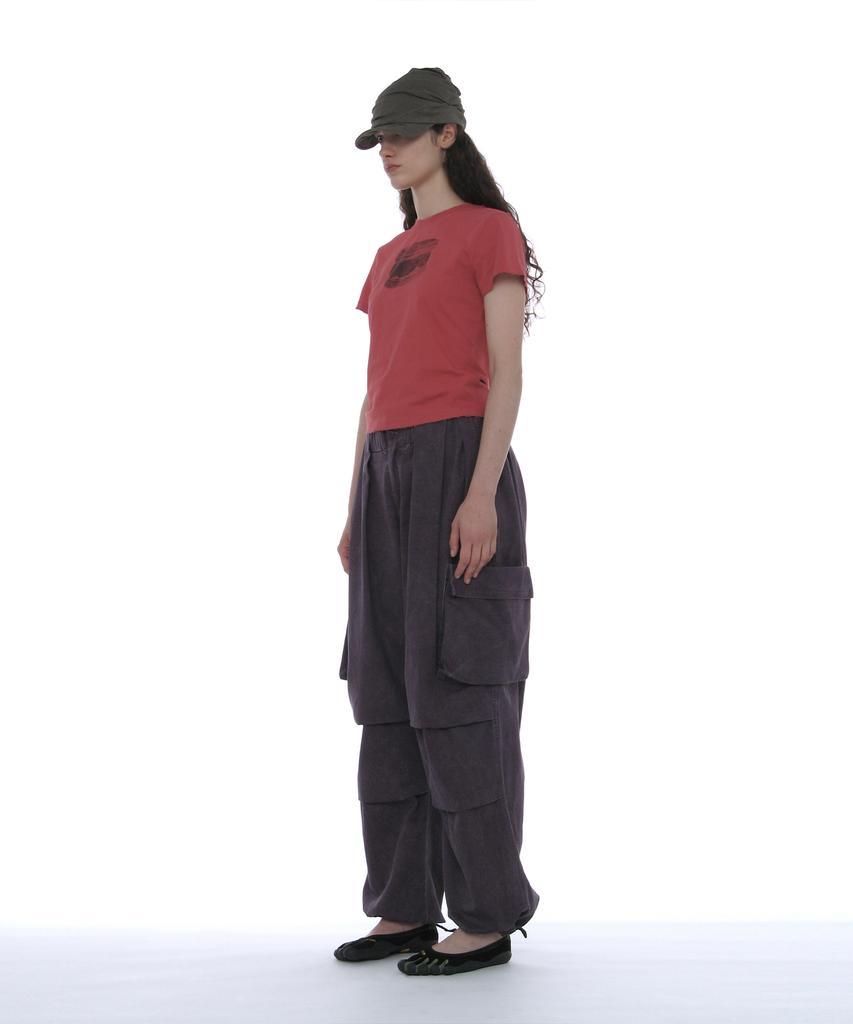 PARTIMENTO WOMEN Luched Drape Hat_Khaki Gray