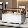 Kitchen Dish Rack Cabinet with Lid for Plates, Bowls, and Chopsticks