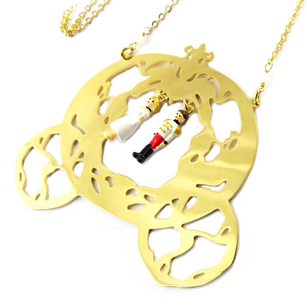 Les Trésors De Lily [P2030] - Handmade Necklace/long Necklace 'Monde Merveilleux' (Once Upon a Time) Multi-colored Gold