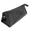 Hair Dryer Storage Bag PU Leather Waterproof Dustproof Carry Bag with Hanging HookBlack