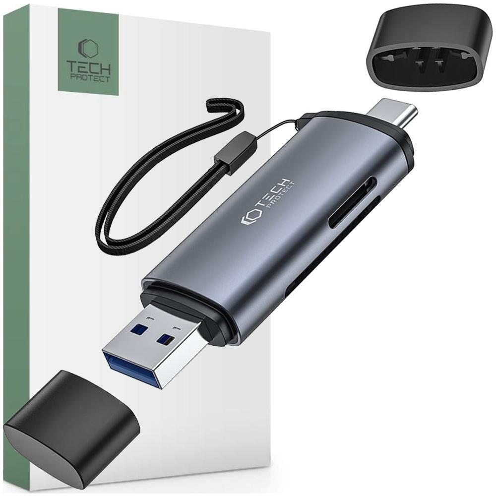 Tech-Protect Ultraboost Card Reader Sd & Micro Sd Grey
