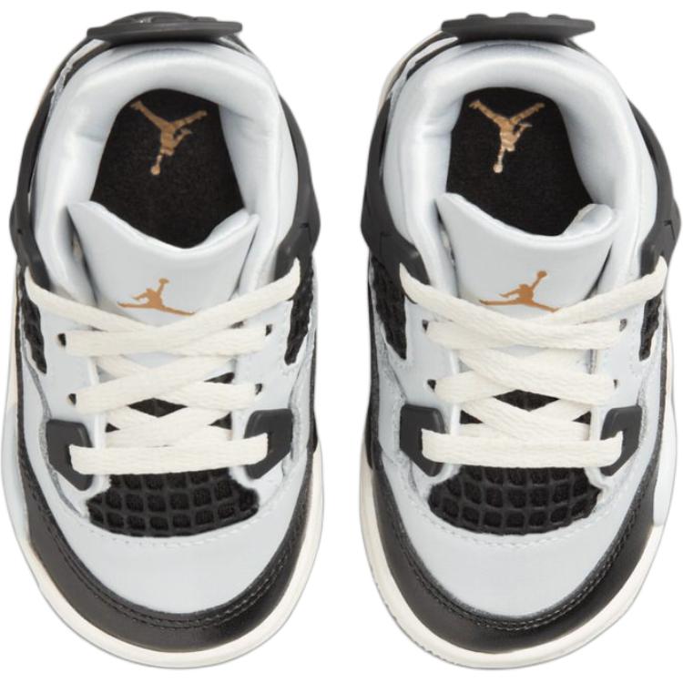 Air Jordan 4 Retro TD Platinum Gold Baby Sneakers Grey Pure-Platinum Metallic-Gold FZ8584-070