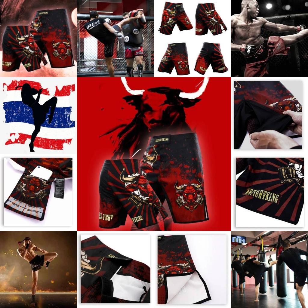 MMA Shorts Bull Muay Thai Kickboxen Sport Training MMA Kämpfen Boxen Quick Dry Fitness Gym Workout