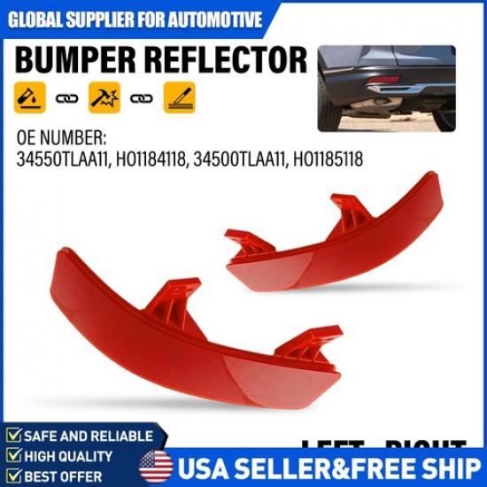 For 2020-2022 Honda CRV Rear Bumper Reflector Cover Red Driver & Passenger Side