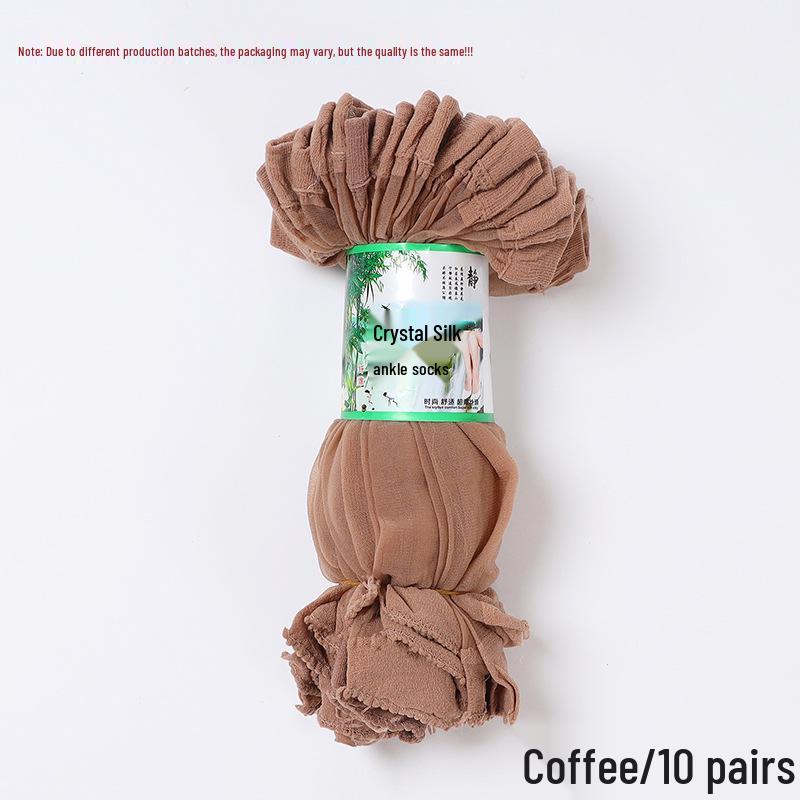 

Женские ультратонкие дышащие шелковые носки - короткие носки из кристального шелка для весны/лета One Size