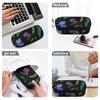 Pen Case Portable Wear Resistant Polyester Zipper Closure with Mesh Pocket Removable Divider and Pen Slots for School and Study