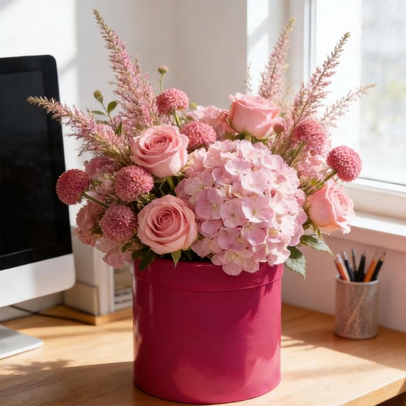Small Flower Bouquet Packaging Box Round Cardboard Gift Box with Cover for Gift Wrapping And Home Decoration Enduring
