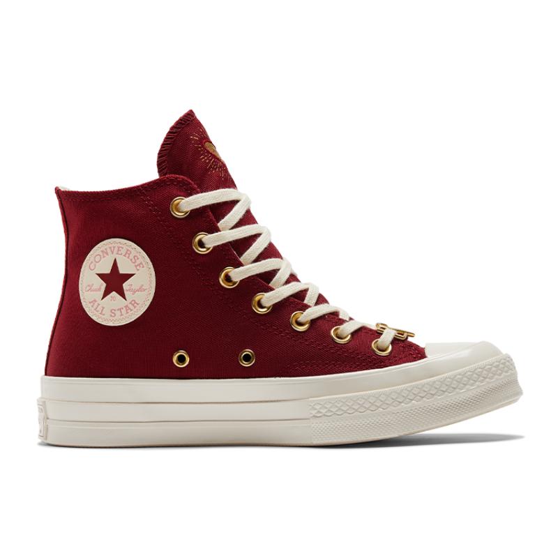 Converse Chuck Taylor All Star 1970s Trendy Versatile High Top Canvas Shoes Women's Red