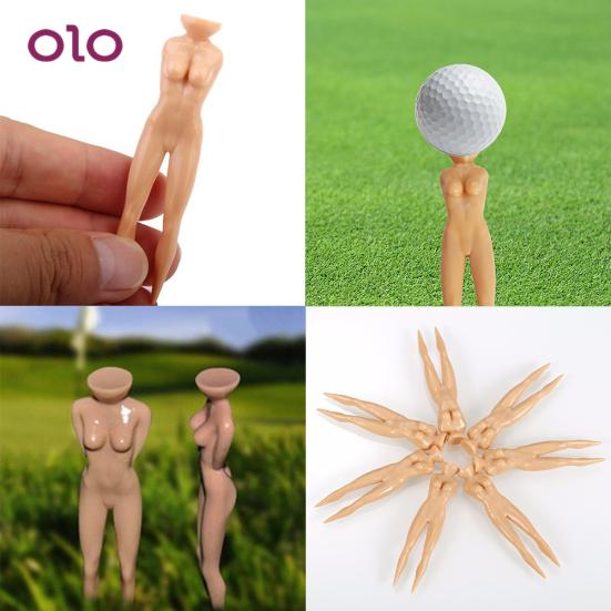 10Pcs Nude Lady Shape Golf Tees Naked Design Golfers Plastic Sports Ball Holder
